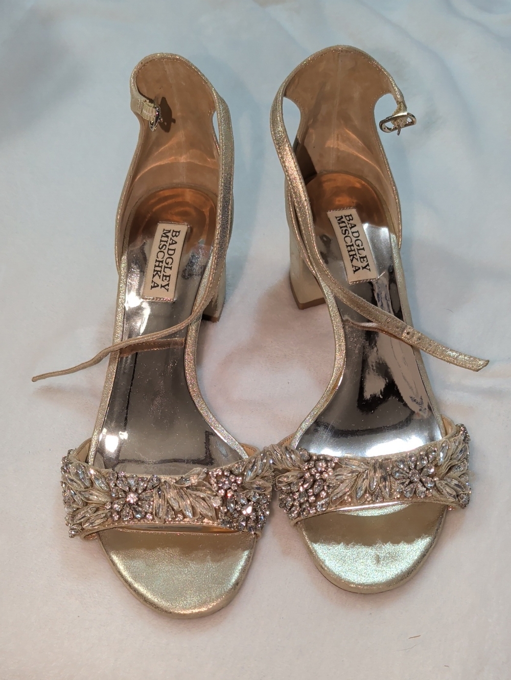 Badgley Mischka Tamara Block Evening Sandal Size 8